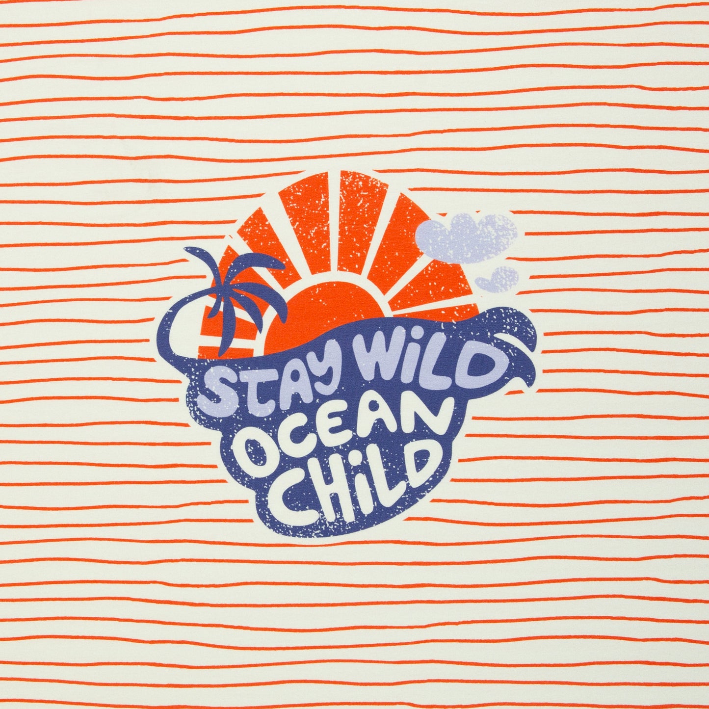 french terry paneel stay wild, ocean child