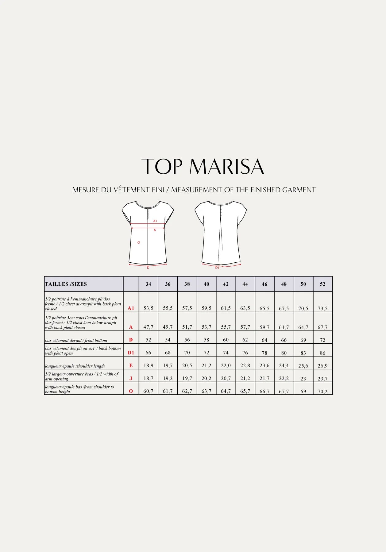 Marisa topje maison fauve