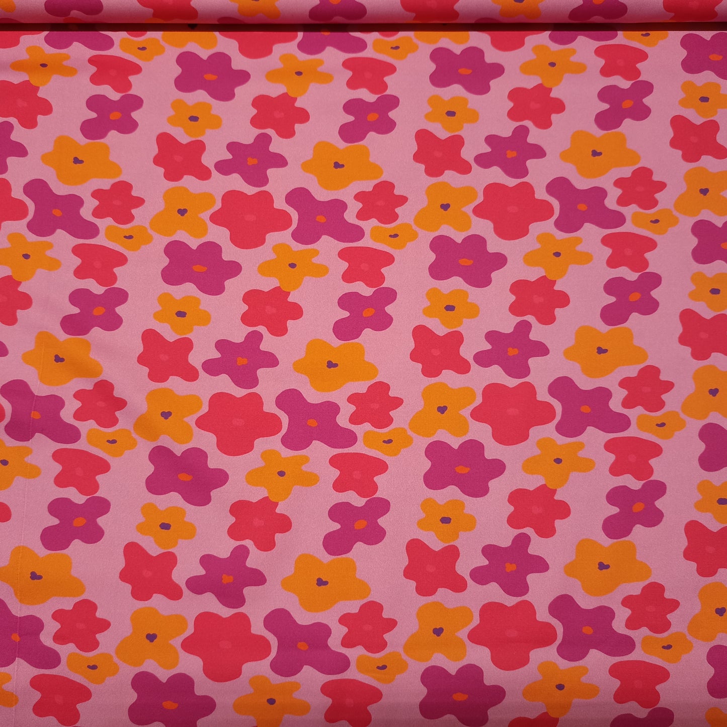 katoen abstracte bloemen roze achtergrond