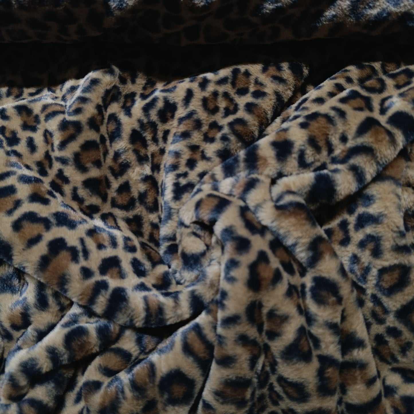 faux bond leopard teddy