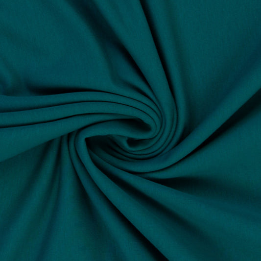 French terry/ boordstof petrol