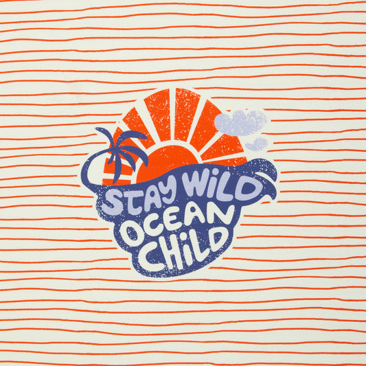 french terry paneel stay wild, ocean child