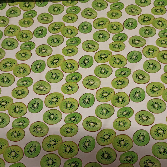 tricot kiwi op witte achtergrond