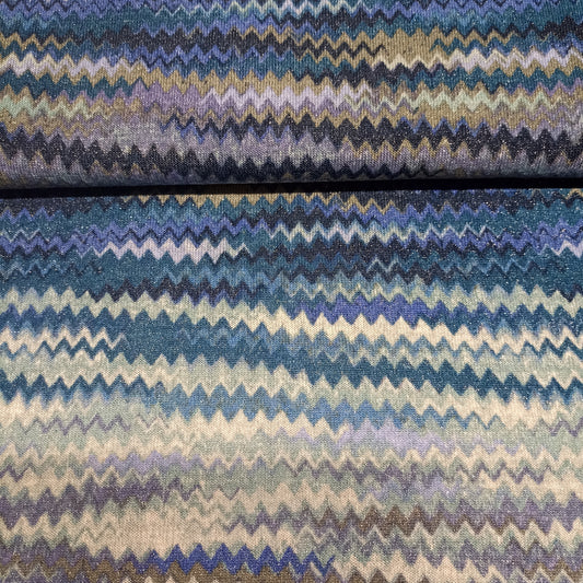 Breiwerk zigzag blauw