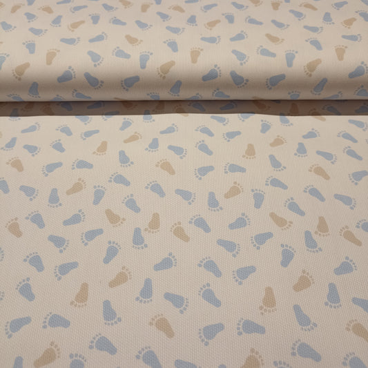 canvas babyvoetjes blauw