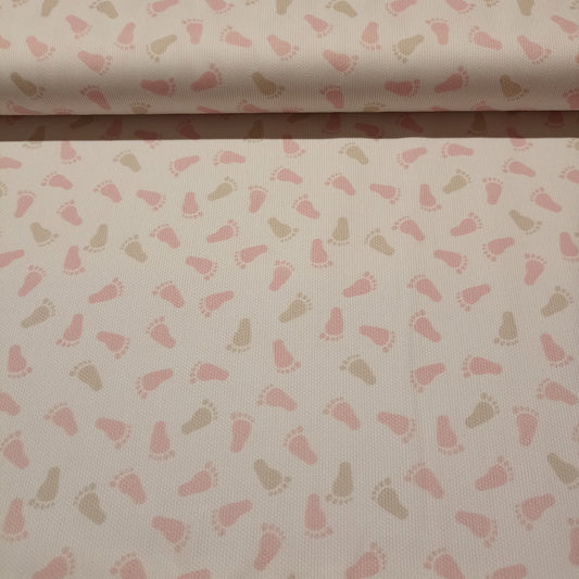canvas babyvoetjes roze