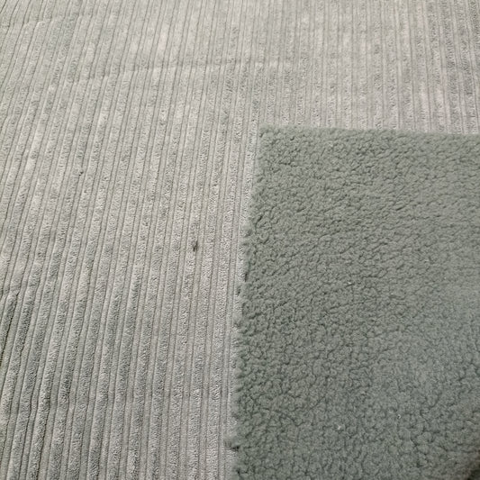 corduroy teddy double facemuntgroen