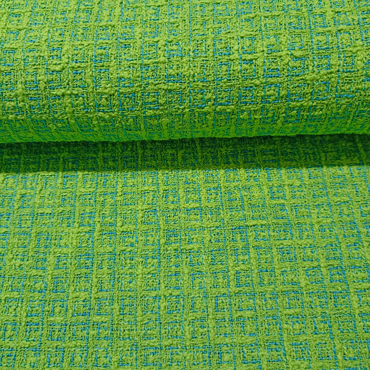 Bouclé limoen/turquoise