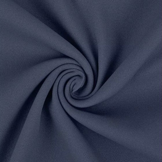 stretch katoen blauw grijs