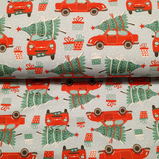 french terry auto kerstboom