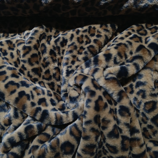 faux bond leopard teddy